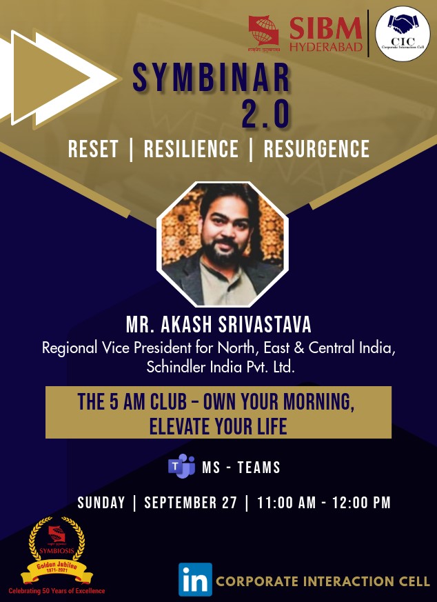 Symbinar 2.0 Series - Mr. Akash Srivastava